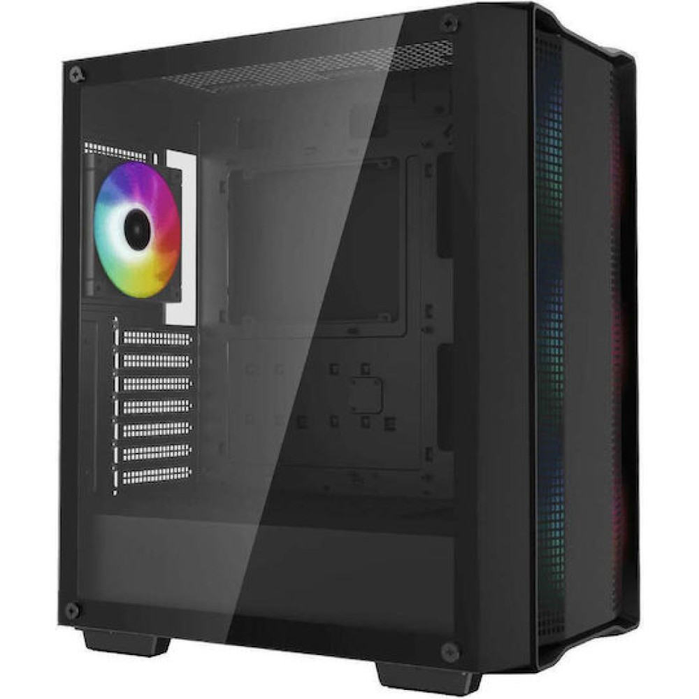 Deepcool CC560 ARGB v2 Gaming Midi Tower Κουτί Υπολογιστή με Πλαϊνό Παράθυρο Μαύρο