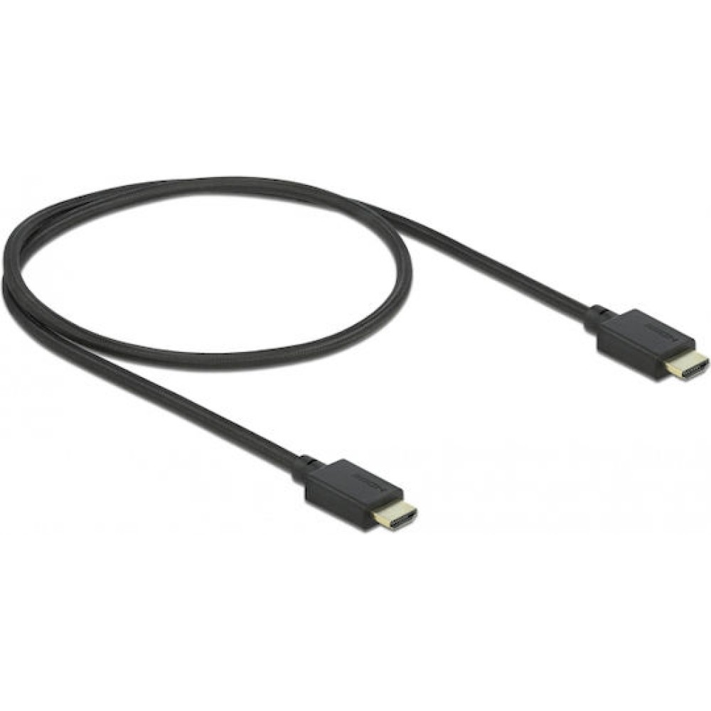 DeLock HDMI 2.1 Cable HDMI male - HDMI male 0.5m Μαύρο