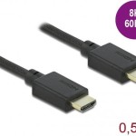 DeLock HDMI 2.1 Cable HDMI male - HDMI male 0.5m Μαύρο