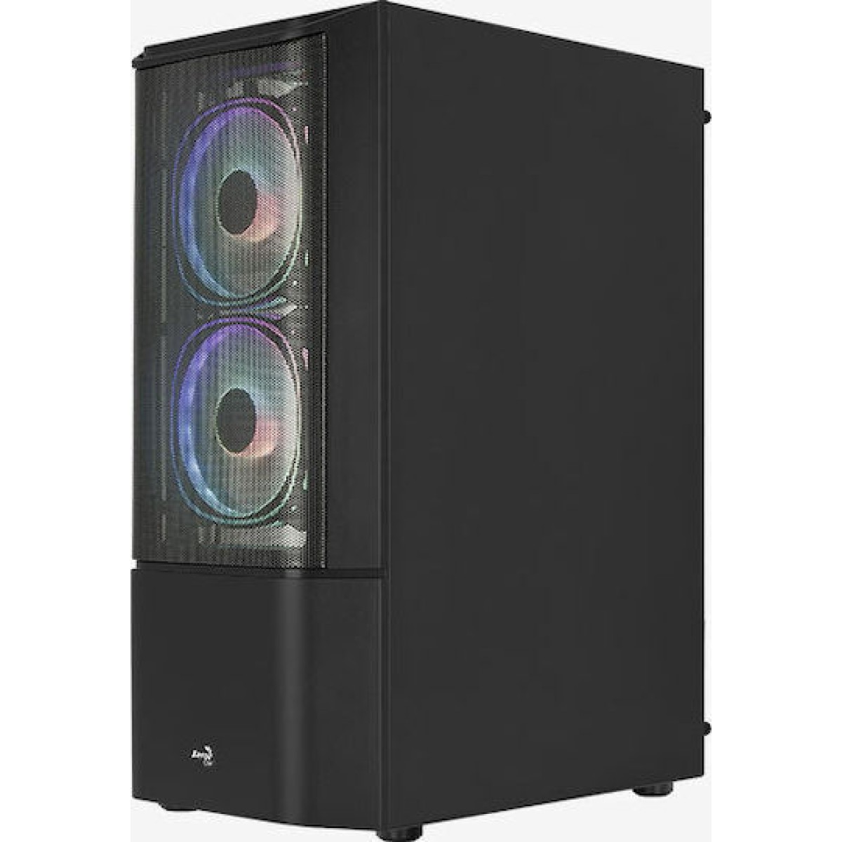 Aerocool Quantum Mesh v3 Gaming Midi Tower Κουτί Υπολογιστή με Πλαϊνό Παράθυρο και RGB Φωτισμό Μαύρο