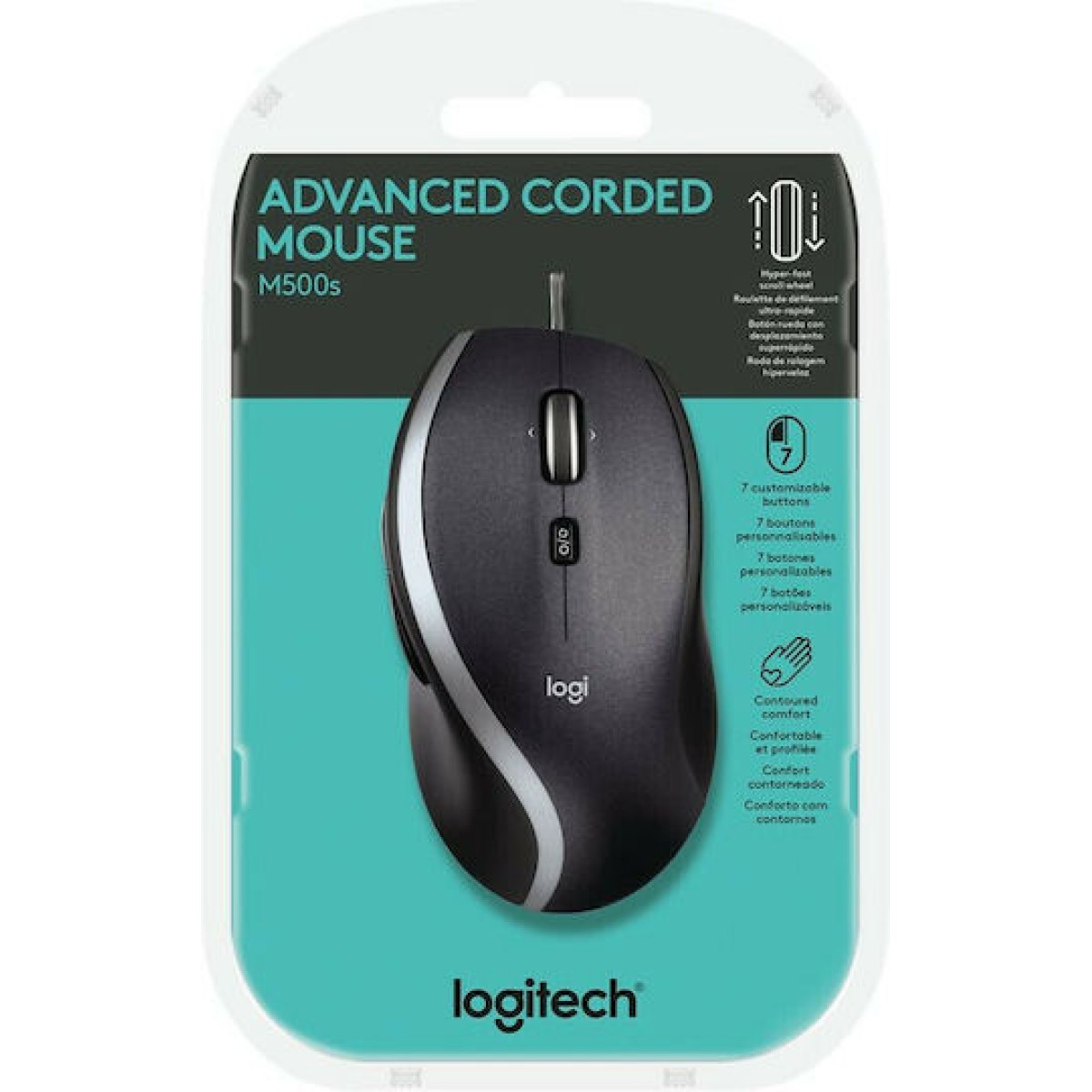 Logitech M500s Ενσύρματο Εργονομικό Ποντίκι Μαύρο