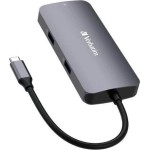 Verbatim USB-C Pro CMH-05 USB-C Docking Station με HDMI 4K PD Ethernet Γκρι