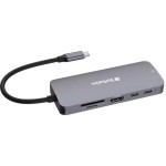 Verbatim CMH-9 USB-C Docking Station με HDMI 4K PD Ethernet Γκρι