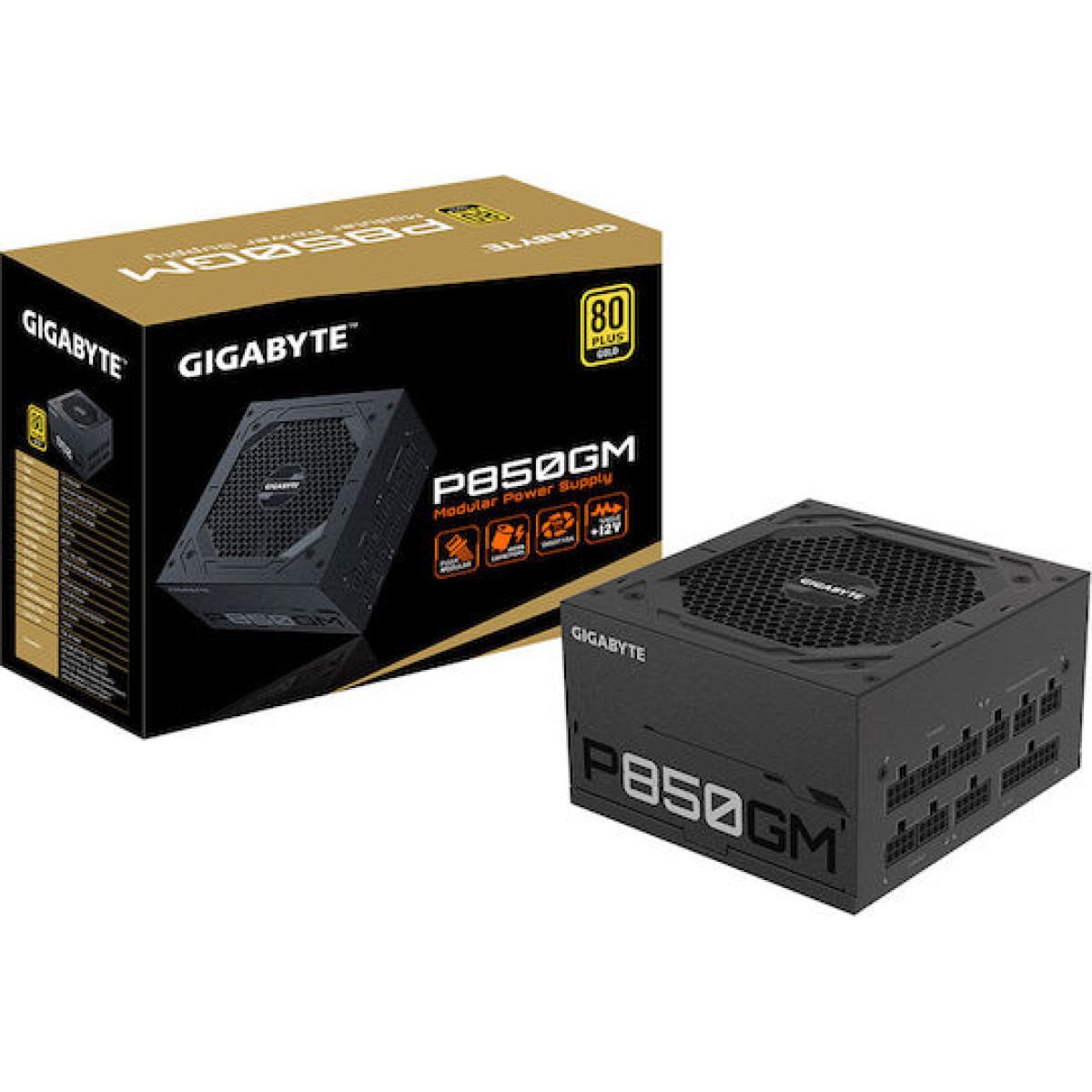 Gigabyte P850GM 850W Μαύρο Τροφοδοτικό Υπολογιστή Full Modular 80 Plus Gold