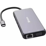 Verbatim USB-C Pro CMH-14 USB-C Docking Station με HDMI 4K PD Ethernet και σύνδεση 3 Οθονών Γκρι