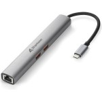Sharkoon Combo Adapter USB-C Docking Station με HDMI 4K PD Ethernet Γκρι