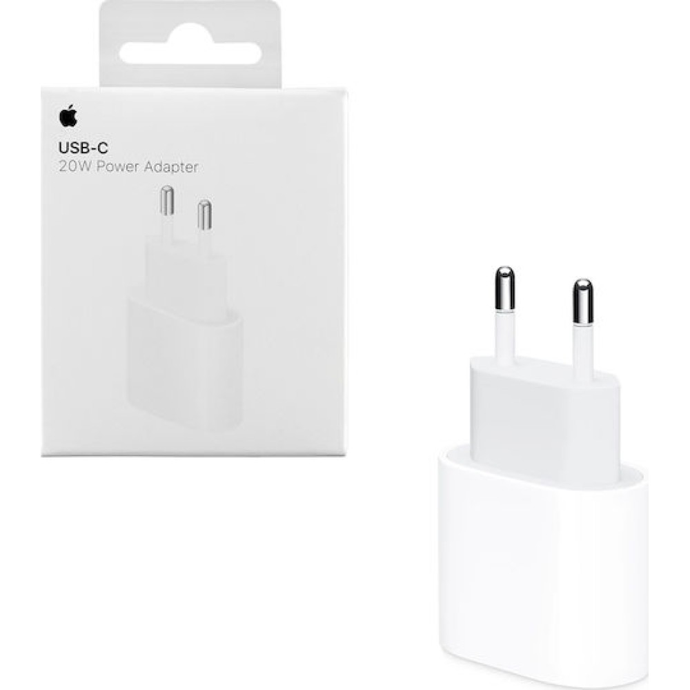 Apple Φορτιστής Χωρίς Καλώδιο με Θύρα USB-C 20W Λευκός (Power Adapter A2347)