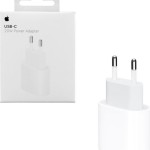 Apple Φορτιστής Χωρίς Καλώδιο με Θύρα USB-C 20W Λευκός (Power Adapter A2347)