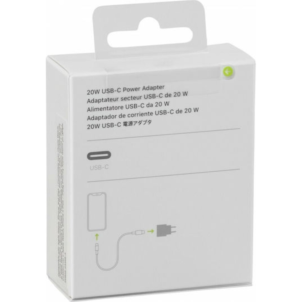 Apple Φορτιστής Χωρίς Καλώδιο με Θύρα USB-C 20W Λευκός (Power Adapter A2347)