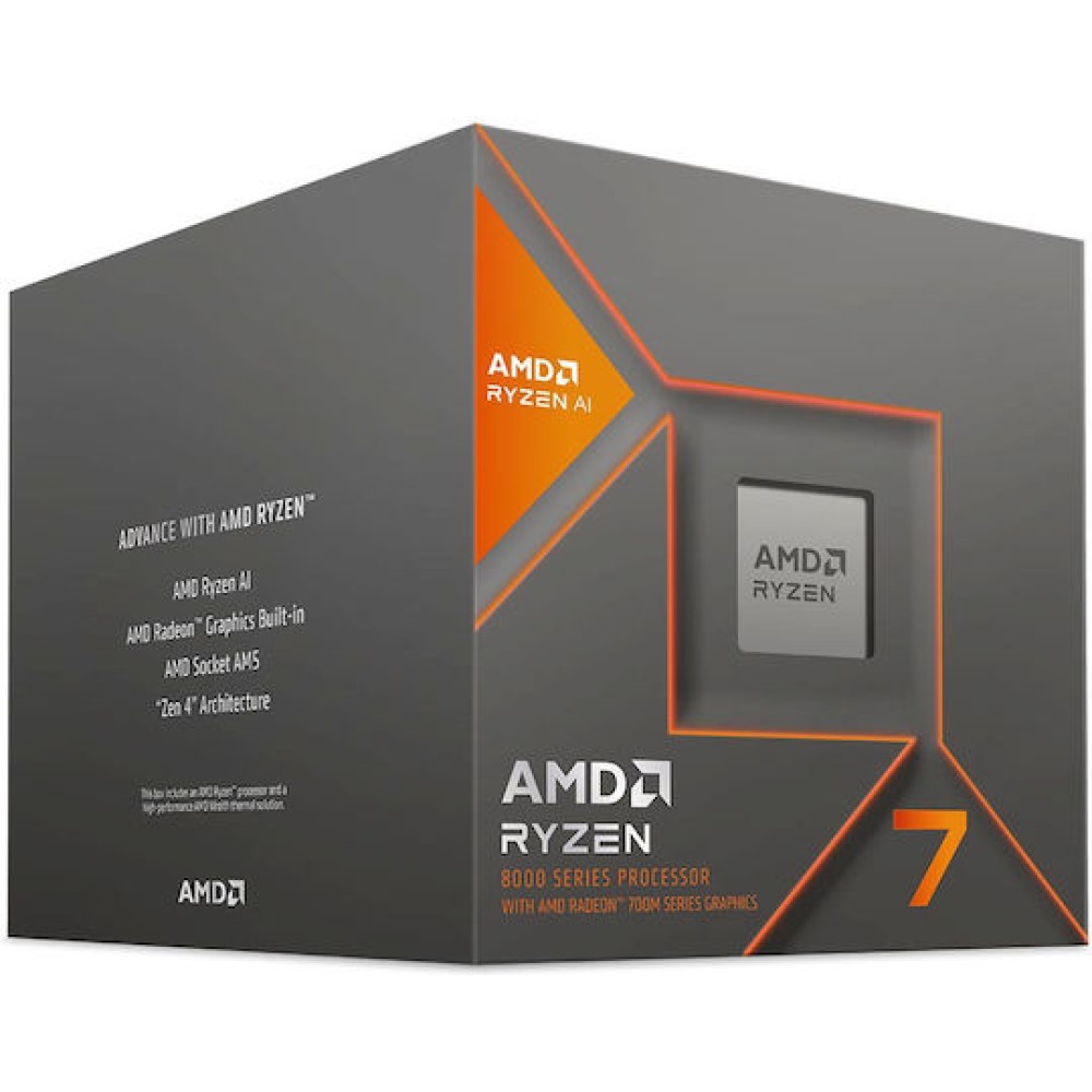 AMD Ryzen 7 8700G 4.2GHz Επεξεργαστής 8 Πυρήνων για Socket AM5 σε Κουτί με Ψύκτρα
