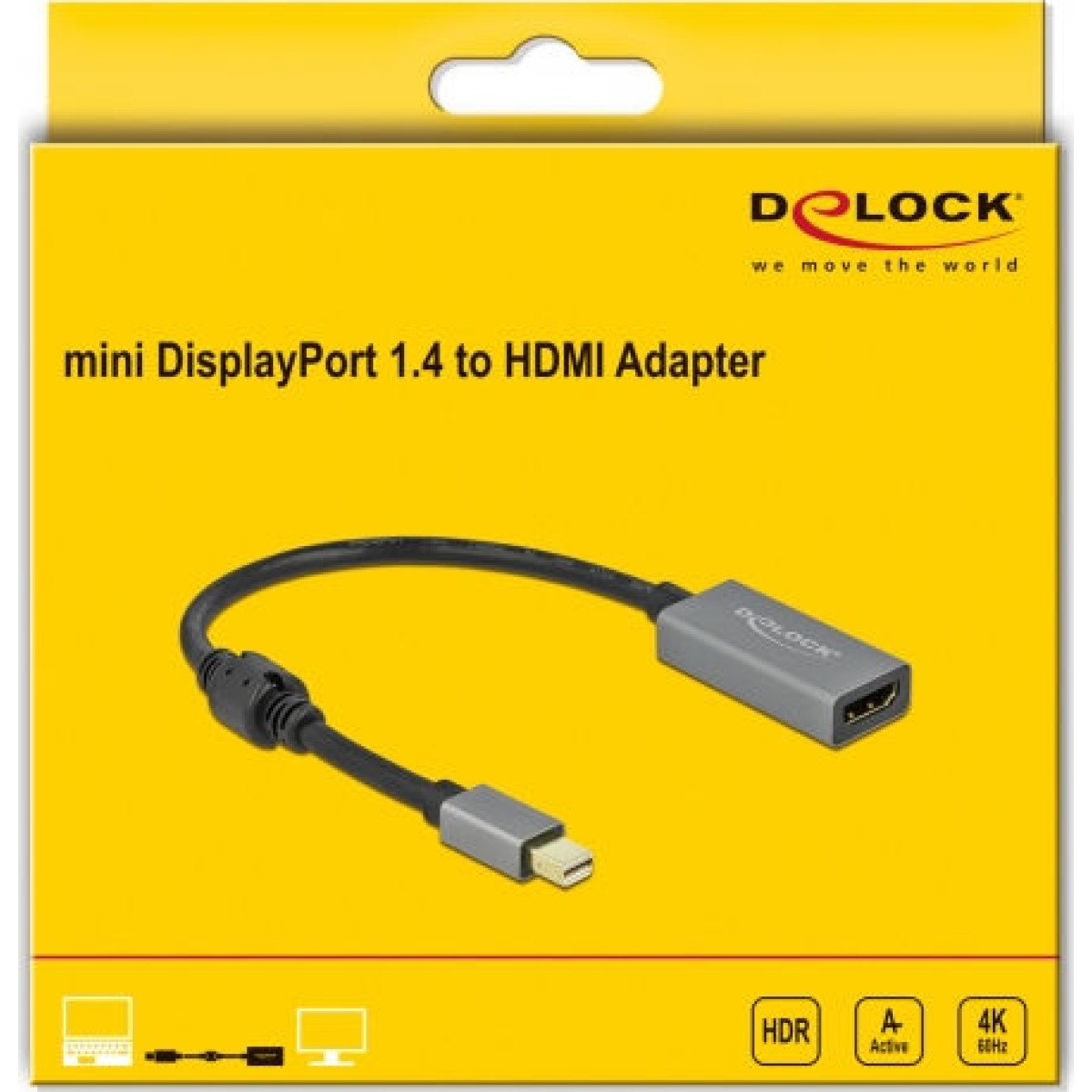 DeLock mini DisplayPort male - HDMI female (66570)
