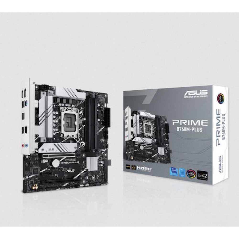 Asus PRIME B760M-PLUS Motherboard Micro ATX με Intel 1700 Socket 90MB1GY0-M0EAY0