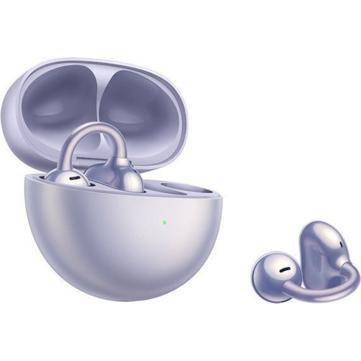 Huawei FreeClip Earbud Bluetooth Handsfree Ακουστικά με Αντοχή στον Ιδρώτα και Θήκη Φόρτισης Μωβ