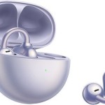 Huawei FreeClip Earbud Bluetooth Handsfree Ακουστικά με Αντοχή στον Ιδρώτα και Θήκη Φόρτισης Μωβ