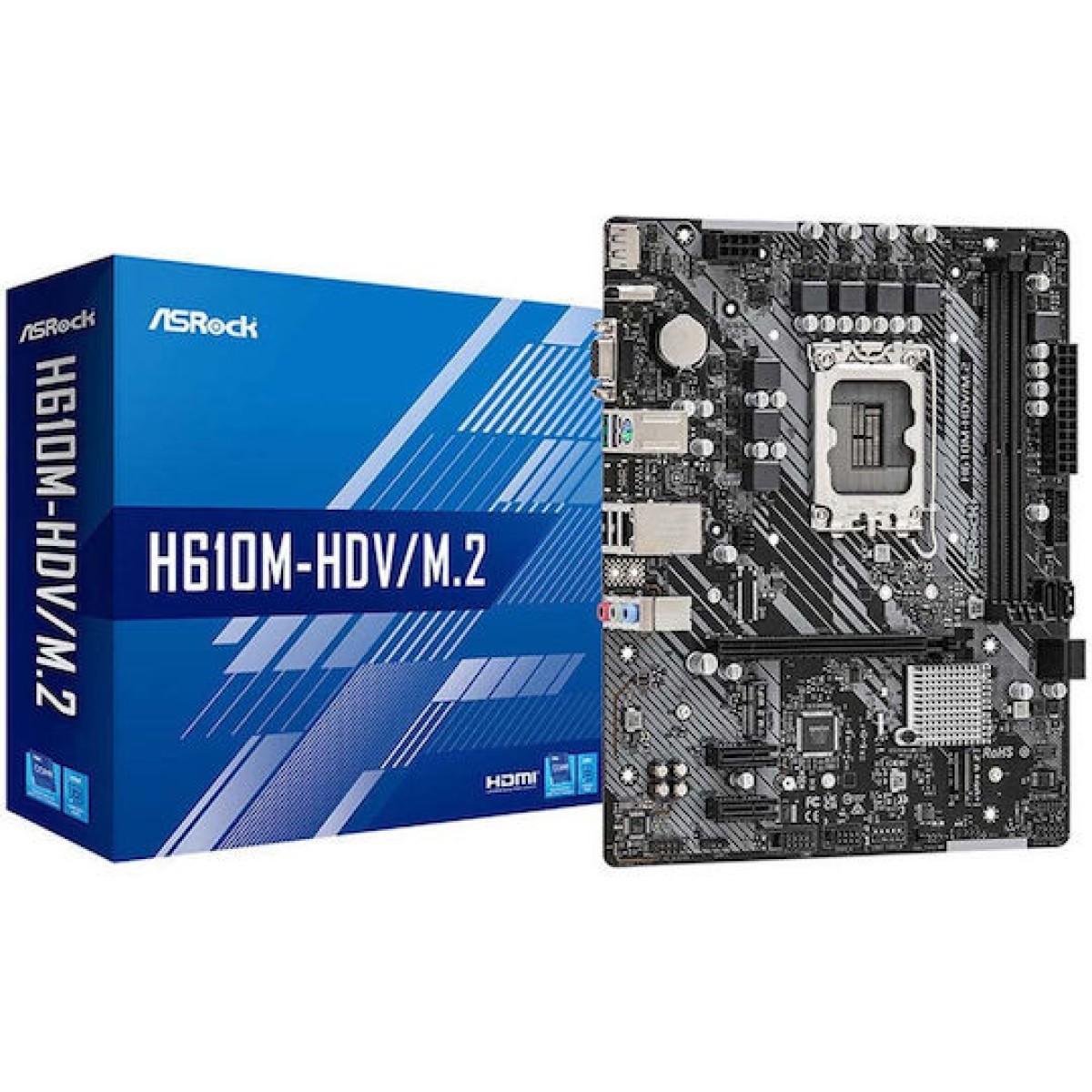 ASRock H610M-HDV/M.2 R2.0 Motherboard Micro ATX με Intel 1700 Socket 90-MXBJH0-A0UAYZ