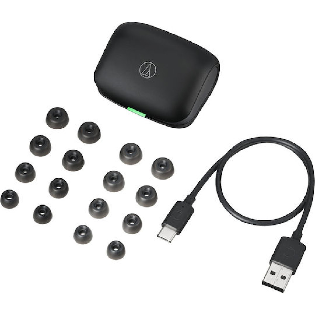 Audio Technica ATH-TWX7 In-ear Bluetooth Handsfree Ακουστικά με Αντοχή στον Ιδρώτα και Θήκη Φόρτισης Μαύρα