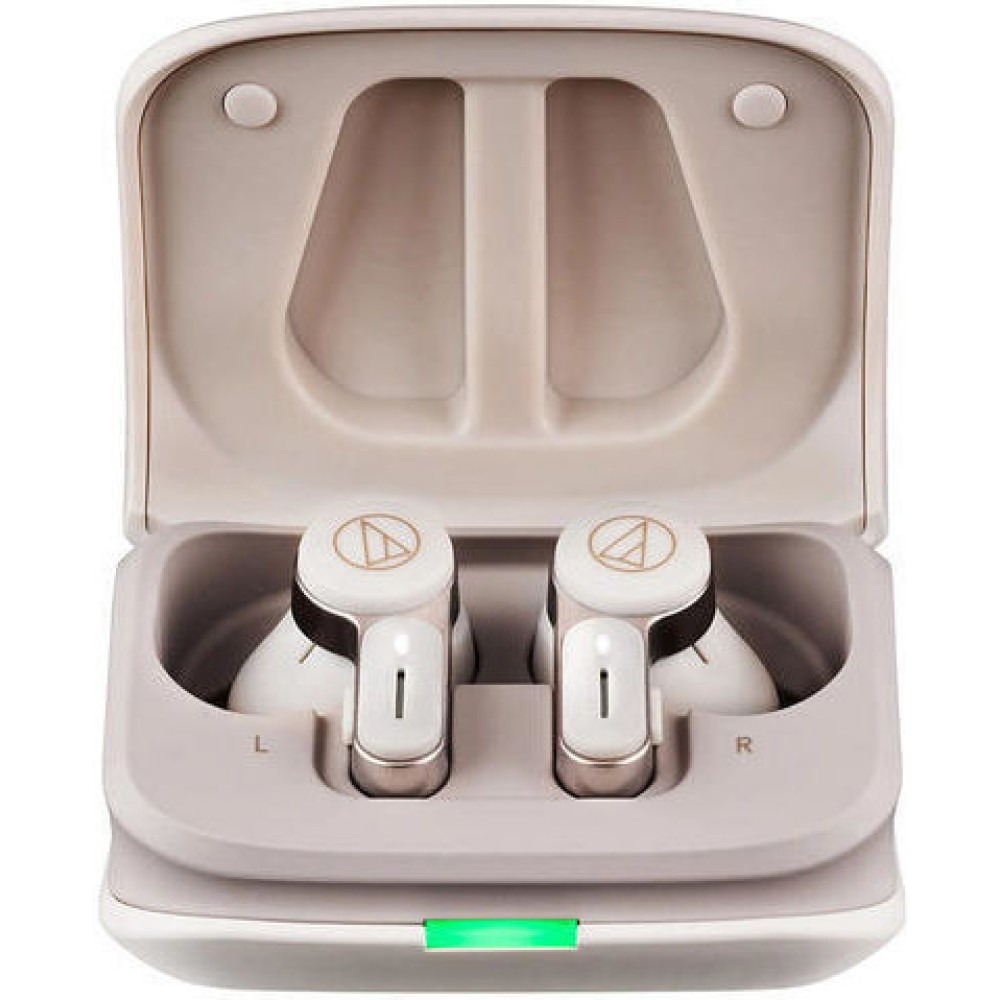 Audio Technica ATH-TWX7 In-ear Bluetooth Handsfree Ακουστικά με Αντοχή στον Ιδρώτα και Θήκη Φόρτισης Λευκά