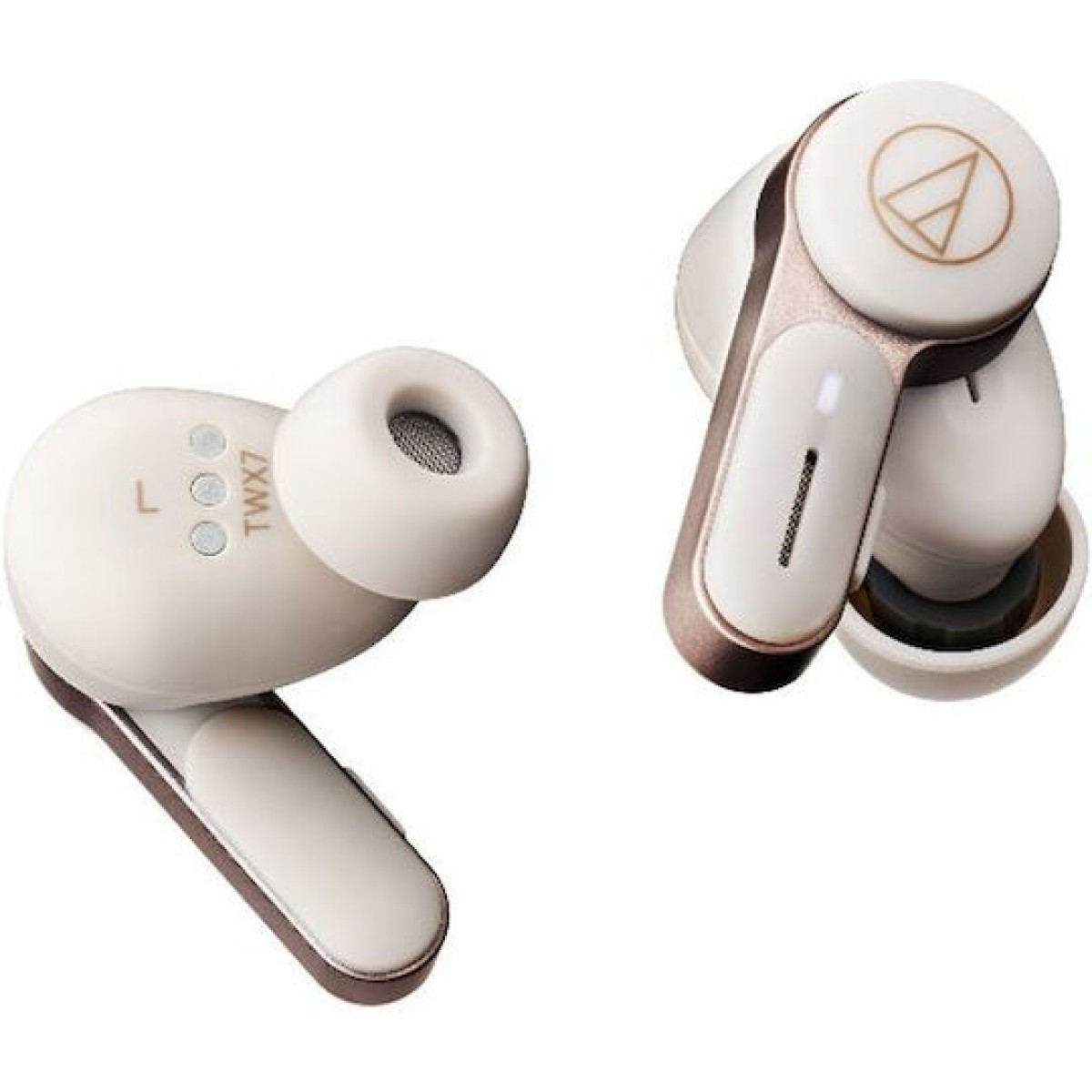Audio Technica ATH-TWX7 In-ear Bluetooth Handsfree Ακουστικά με Αντοχή στον Ιδρώτα και Θήκη Φόρτισης Λευκά