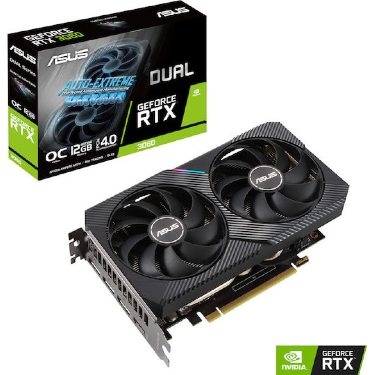 Asus GeForce RTX 3060 12GB GDDR6 Dual V2 OC Κάρτα Γραφικών