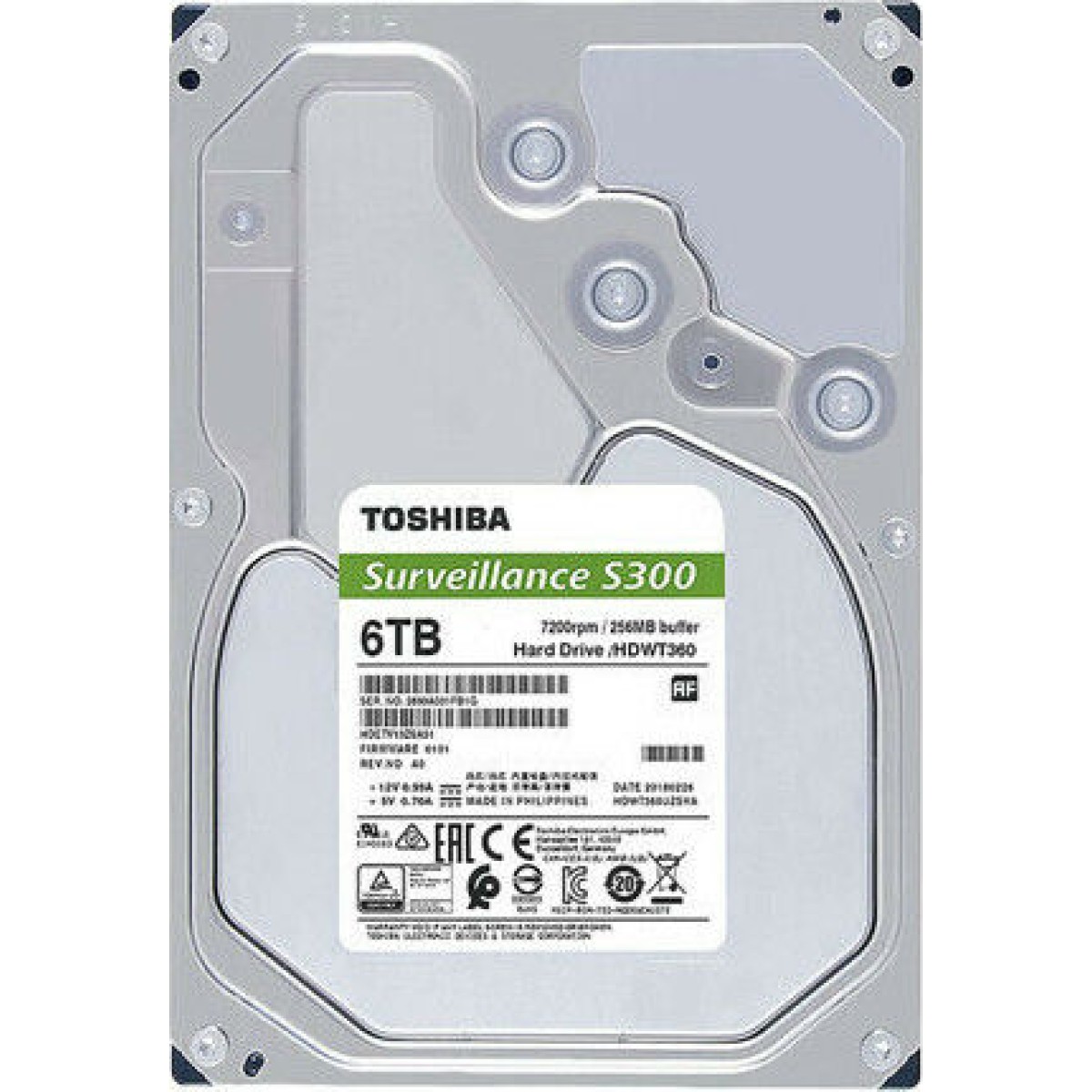 Toshiba S300 Surveillance 6TB HDD Σκληρός Δίσκος 3.5