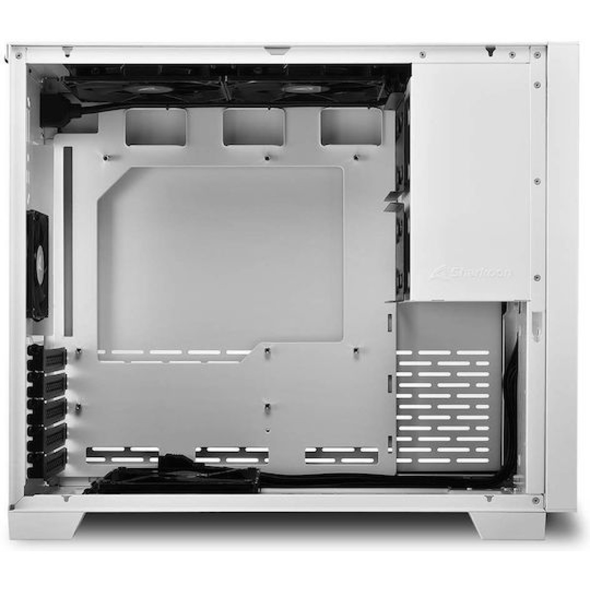 Sharkoon MS-Z1000 Midi Tower Κουτί Υπολογιστή με Πλαϊνό Παράθυρο Λευκό