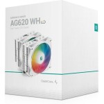 Deepcool AG620 WH ARGB Ψύκτρα Επεξεργαστή Διπλού Ανεμιστήρα για Socket AM4/AM5/1200/115x/1700 Λευκή