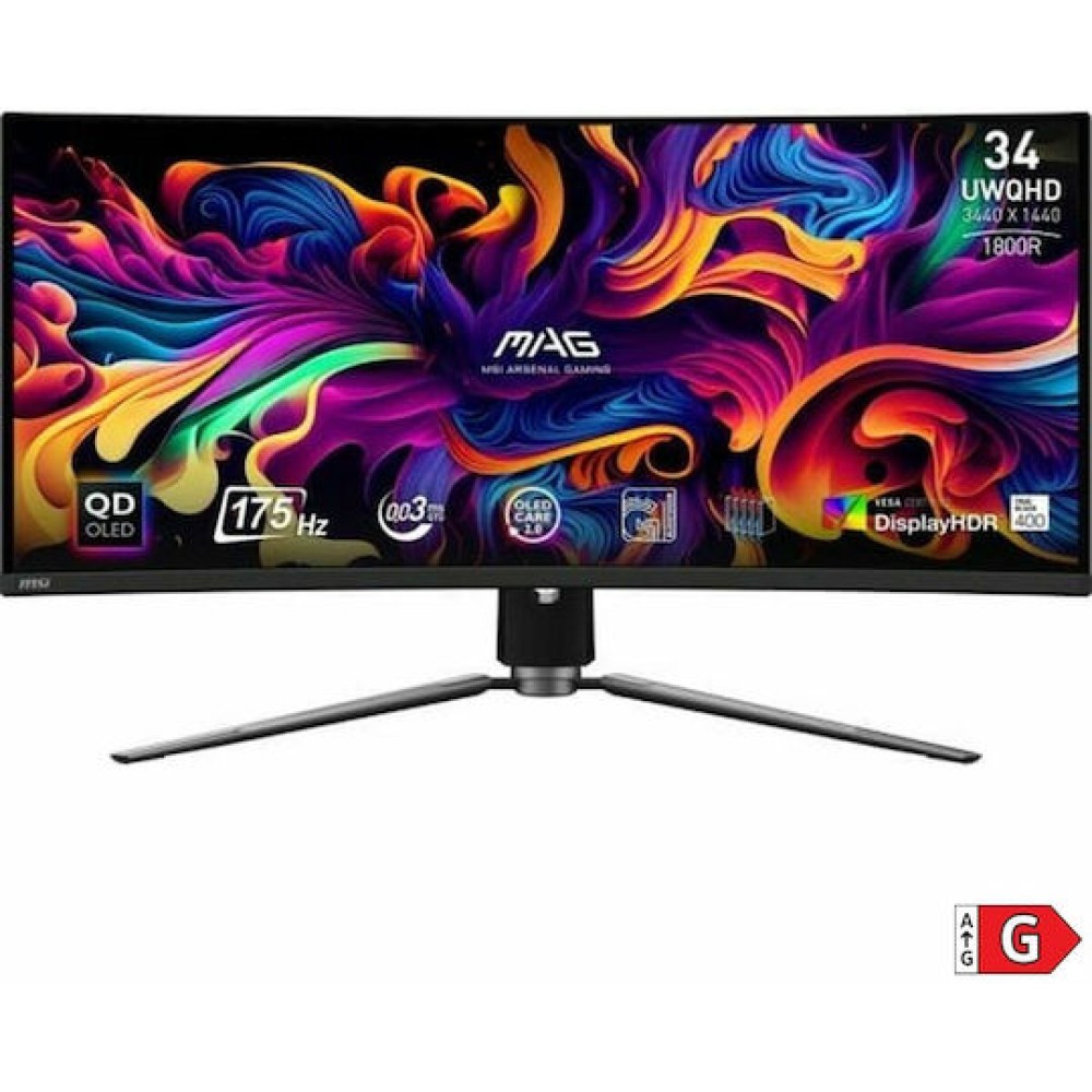 MSI Mag 341CQP QD-OLED Ultrawide QD-OLED HDR Curved Gaming Monitor 34