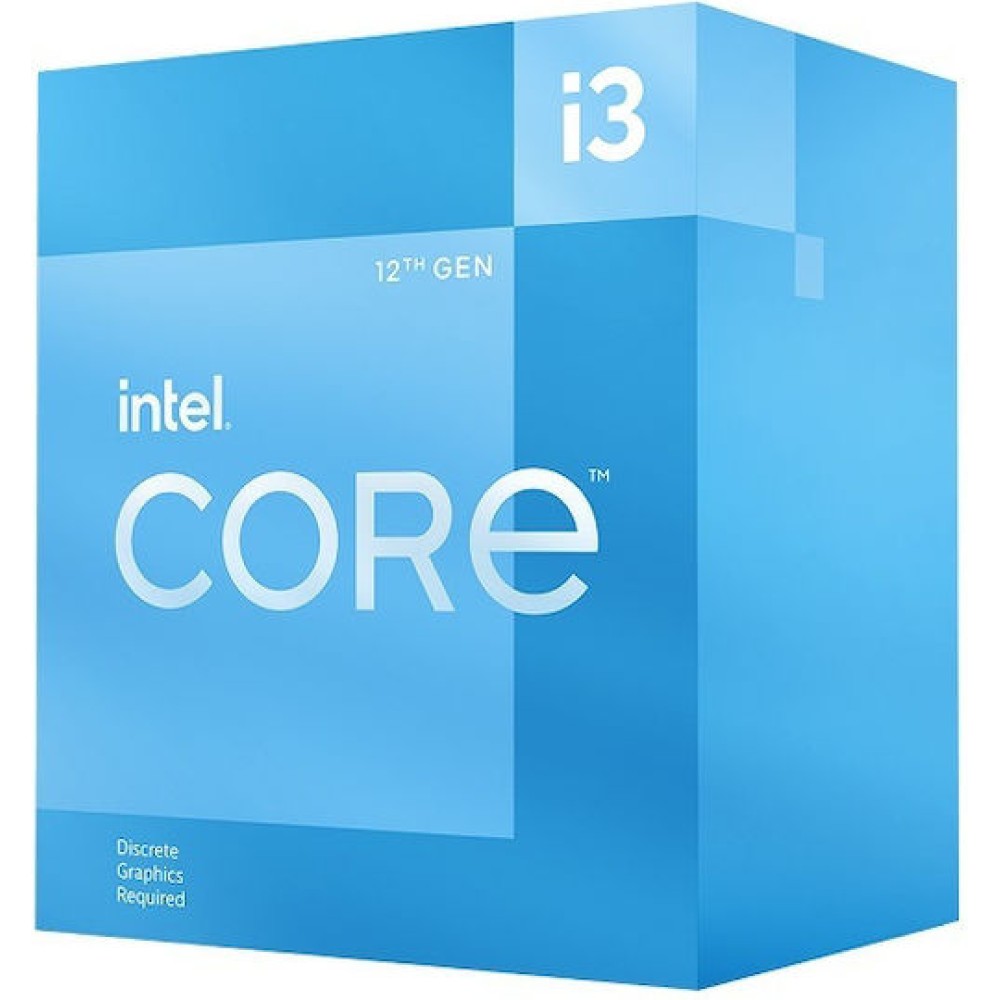 Intel Core i3-12100F 3.3GHz Επεξεργαστής 4 Πυρήνων για Socket 1700 σε Κουτί με Ψύκτρα