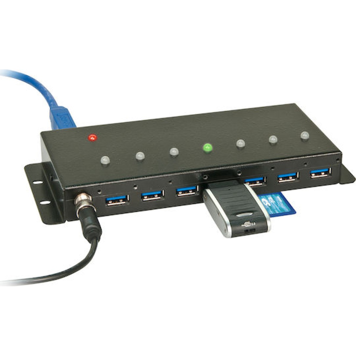 Lindy USB 3.0 Hub 7 Θυρών με σύνδεση USB-A και Εξωτερική Παροχή Ρεύματος