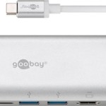 Goobay USB-C Docking Station με HDMI 4K PD Ethernet Ασημί (76788)