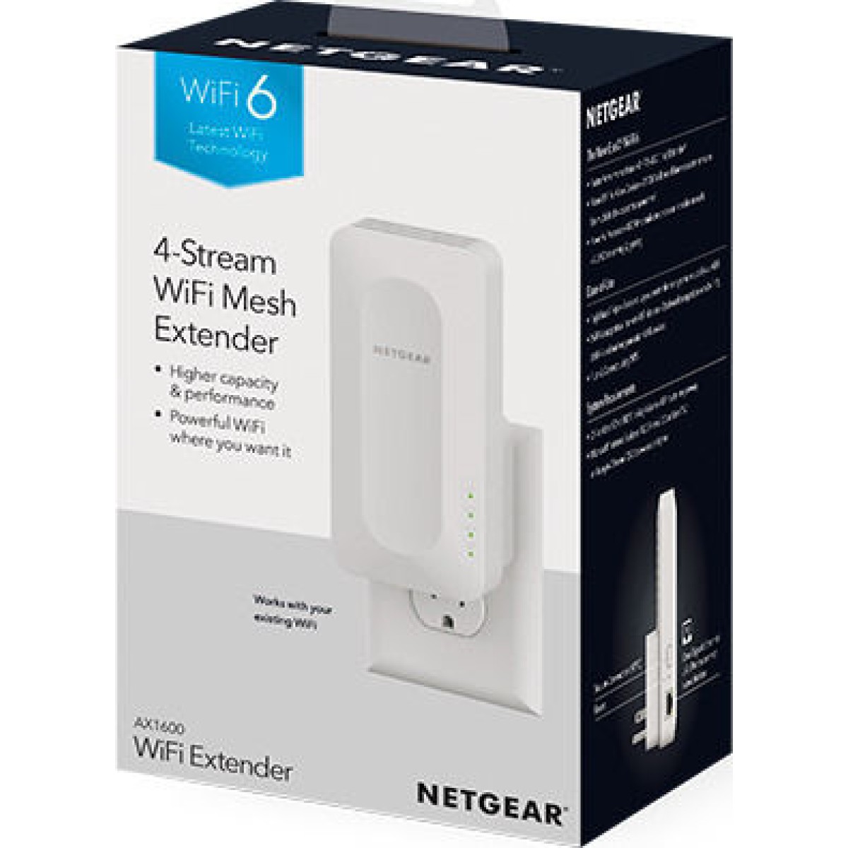 NetGear EAX12 Mesh WiFi Extender Dual Band (2.4 & 5GHz) 1600Mbps