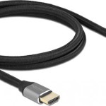DeLock Braided Cable HDMI male - HDMI male 1m Μαύρο