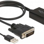 DeLock Μετατροπέας DVI-D / USB-A male σε DisplayPort female (63189)
