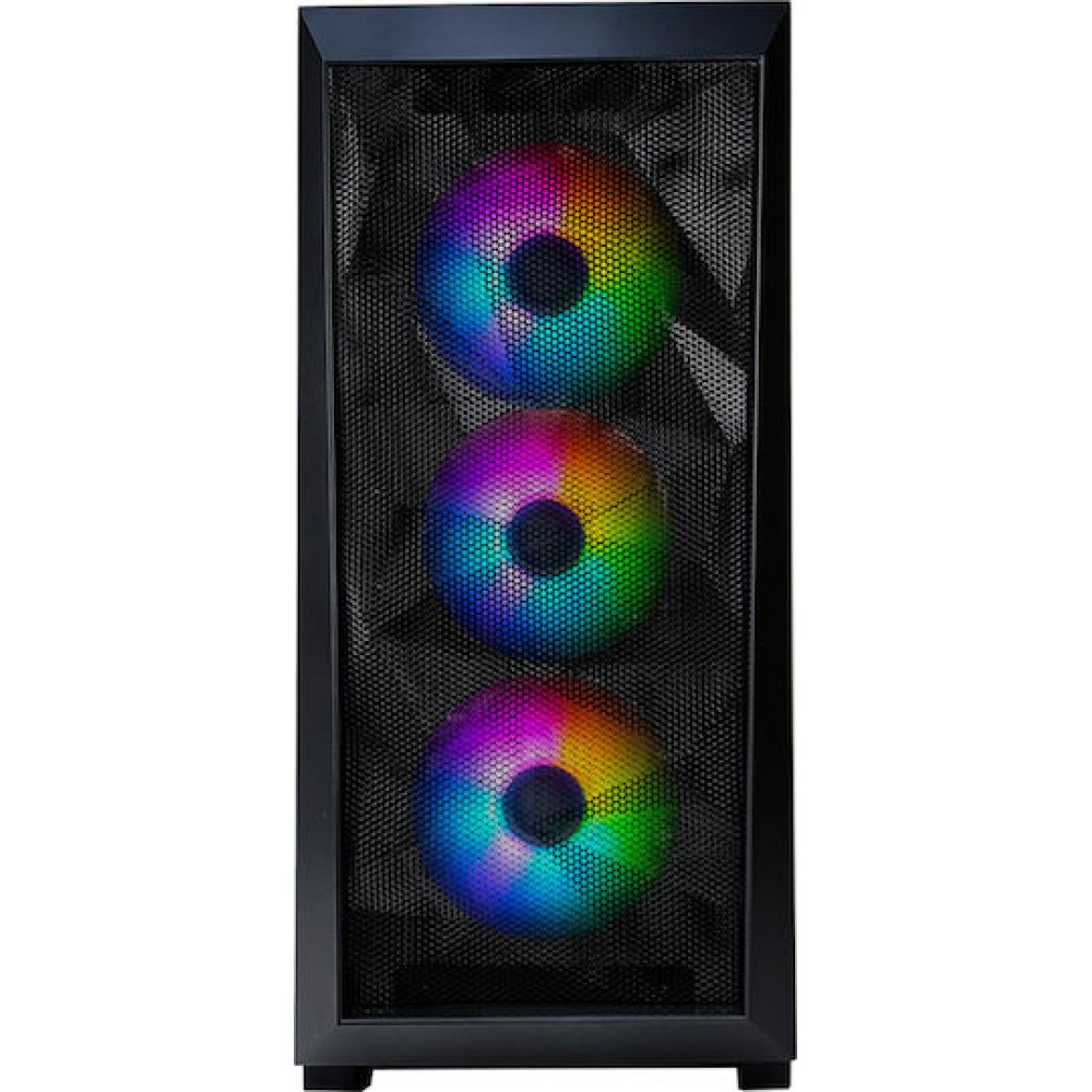 Xilence X712.RGB Gaming Midi Tower Κουτί Υπολογιστή με Πλαϊνό Παράθυρο Μαύρο