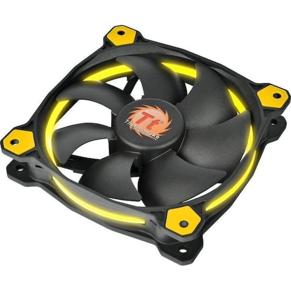 Thermaltake Riing 14 LED Yellow Case Fan 140mm με Κίτρινο Φωτισμό και Σύνδεση 3-Pin