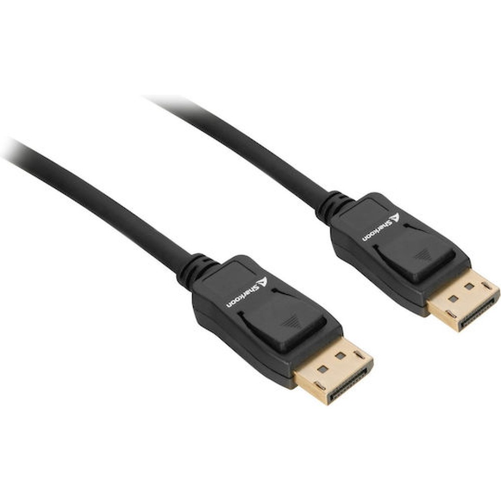 Sharkoon Cable DisplayPort male - DisplayPort male 1m Μαύρο (4044951036103)