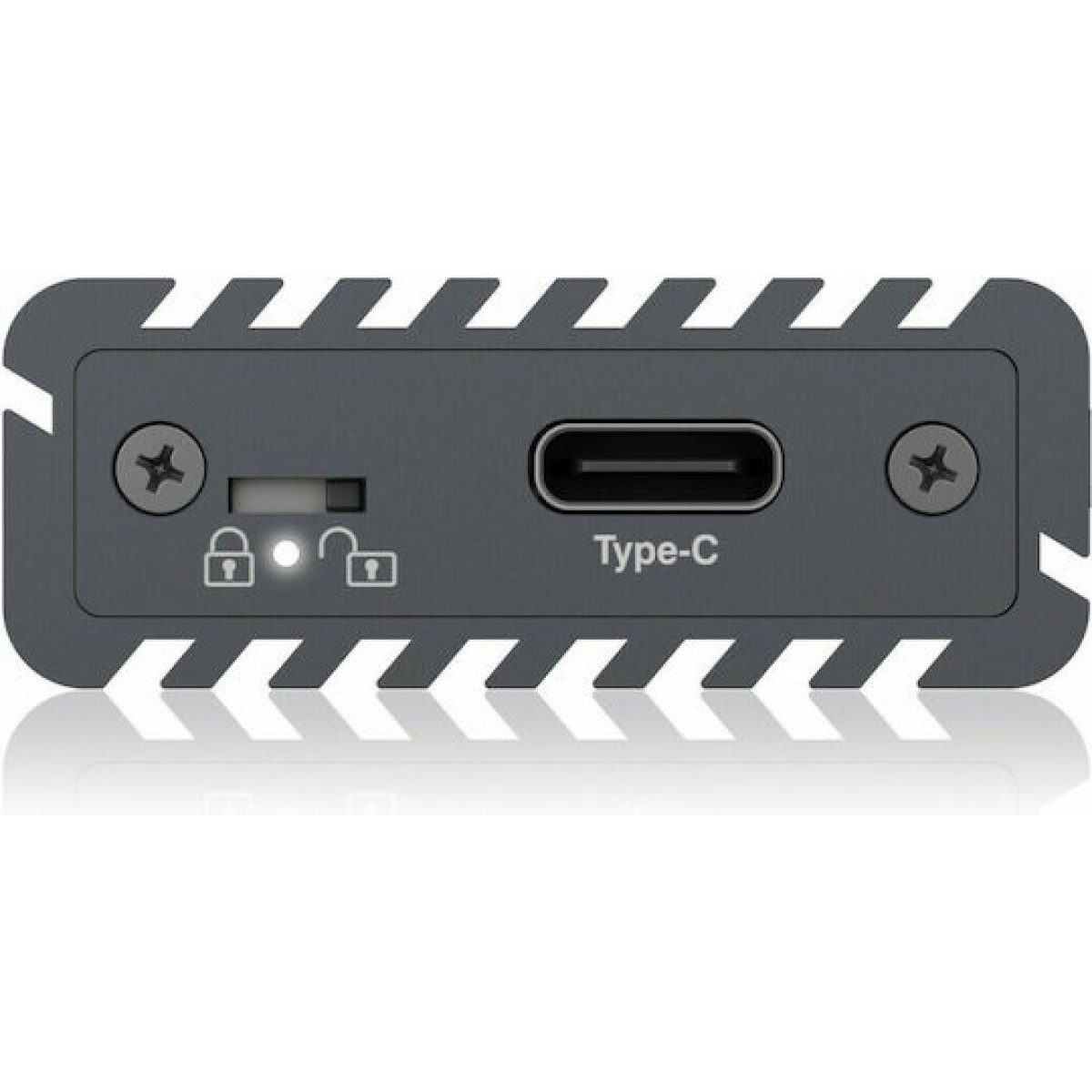 Icy Box Θήκη για Σκληρό Δίσκο M.2 PCI Express NVME με σύνδεση USB 3.1 Type-C σε Γκρι χρώμα