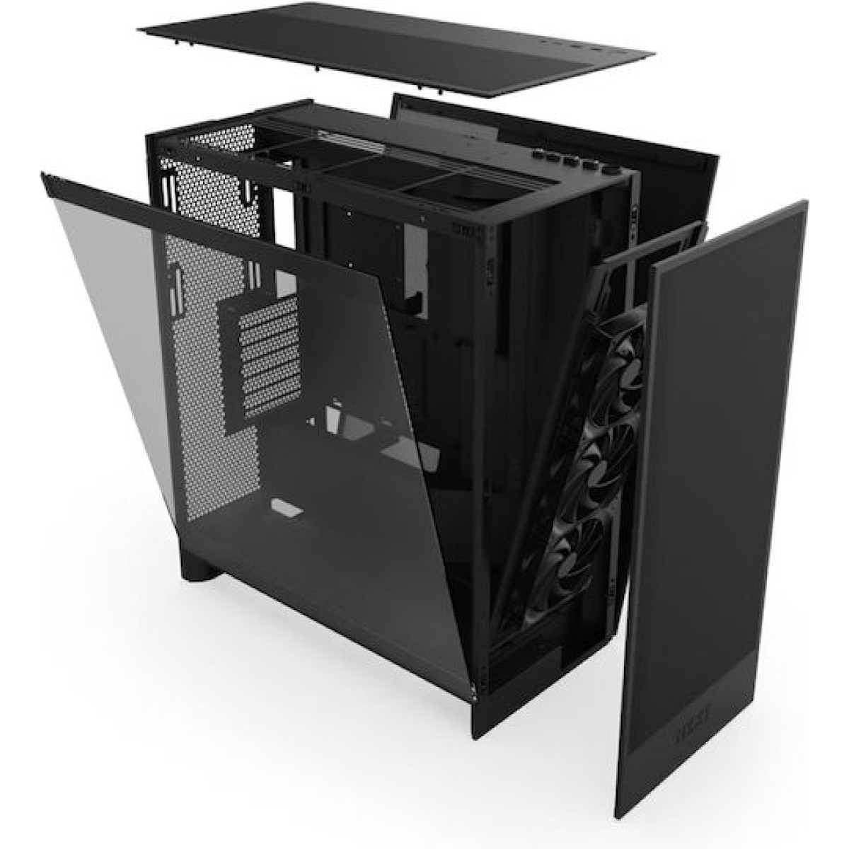 NZXT H7 Flow Midi Tower Κουτί Υπολογιστή με Πλαϊνό Παράθυρο Μαύρο