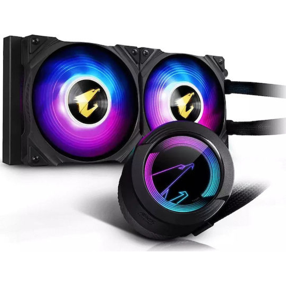 Gigabyte Aorus Waterforce 240 Υδρόψυξη Επεξεργαστή Διπλού Ανεμιστήρα 120mm για Socket AM4/AM5/1200/115x με ARGB Φωτισμό