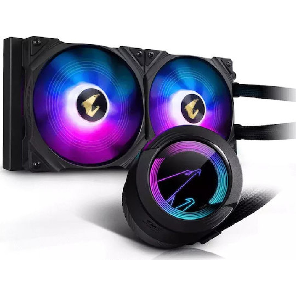 Gigabyte Aorus Waterforce 280 Υδρόψυξη Επεξεργαστή Διπλού Ανεμιστήρα 140mm για Socket AM4/AM5/1200/115x με ARGB Φωτισμό