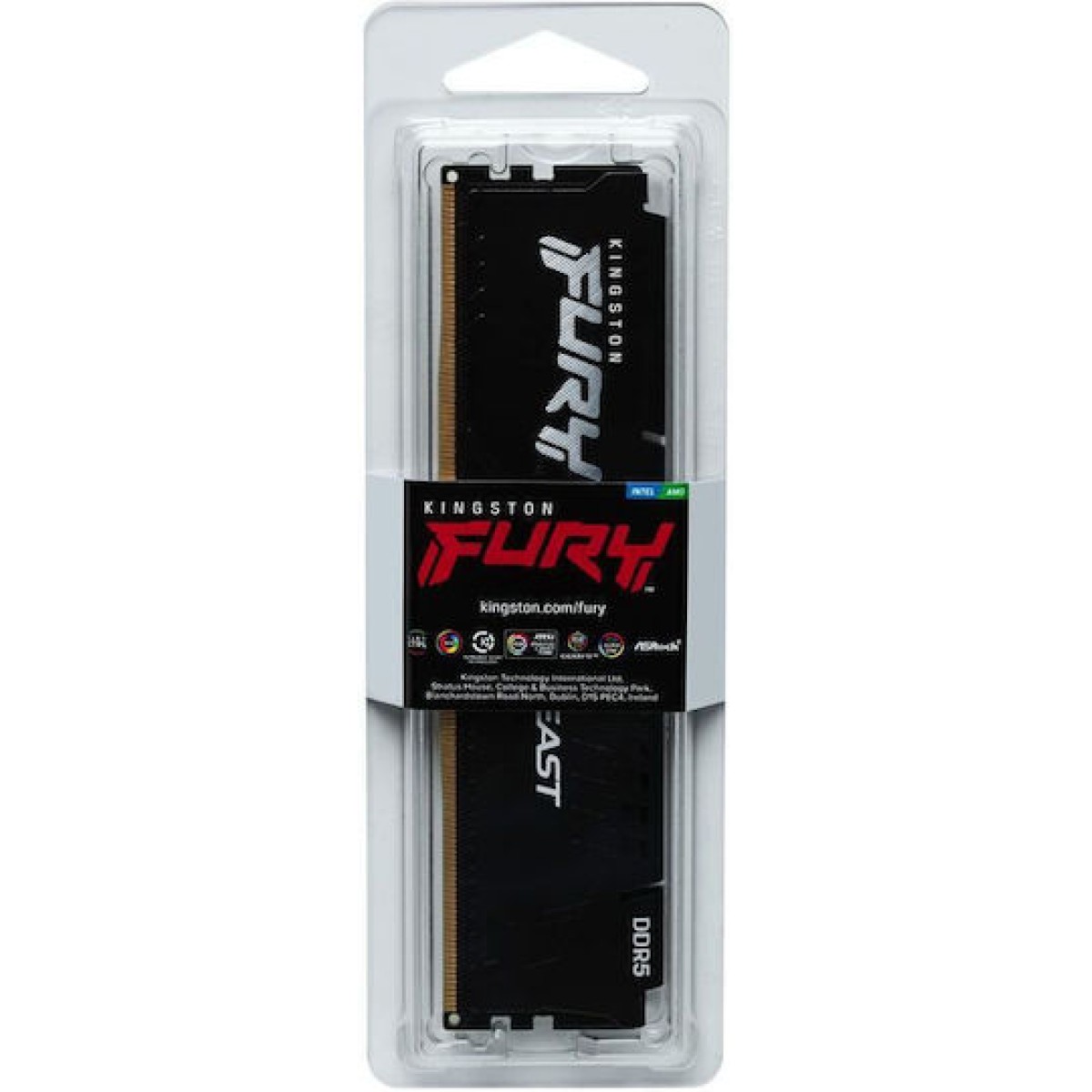 Kingston Fury Beast DDR5 με Module 1x16GB και Ταχύτητα 5200 για Desktop