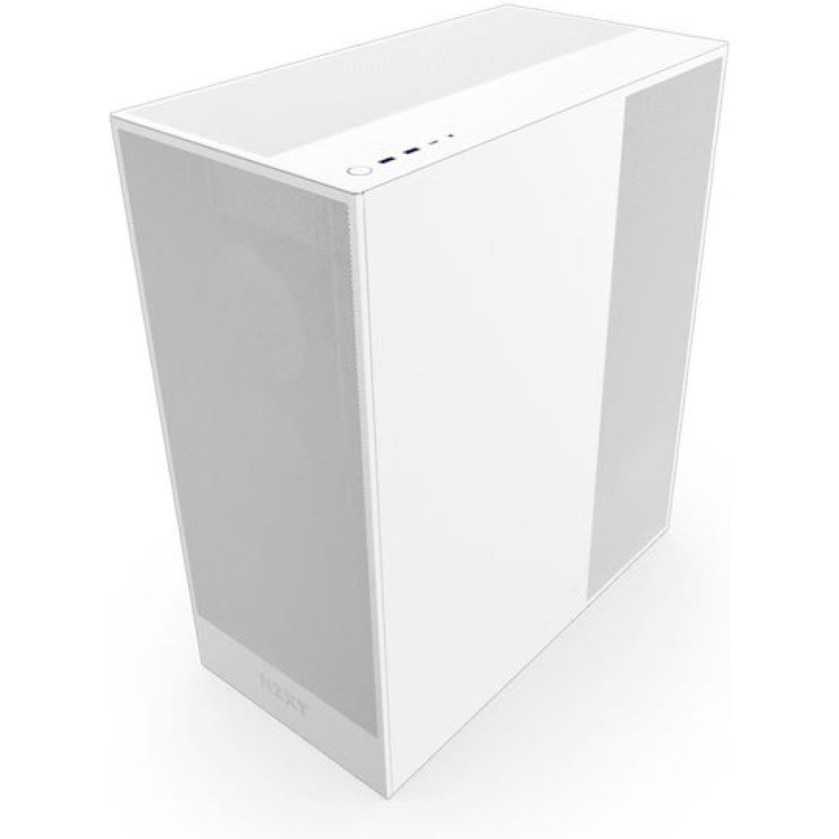 NZXT H7 Flow RGB Gaming Midi Tower Κουτί Υπολογιστή με Πλαϊνό Παράθυρο Λευκό