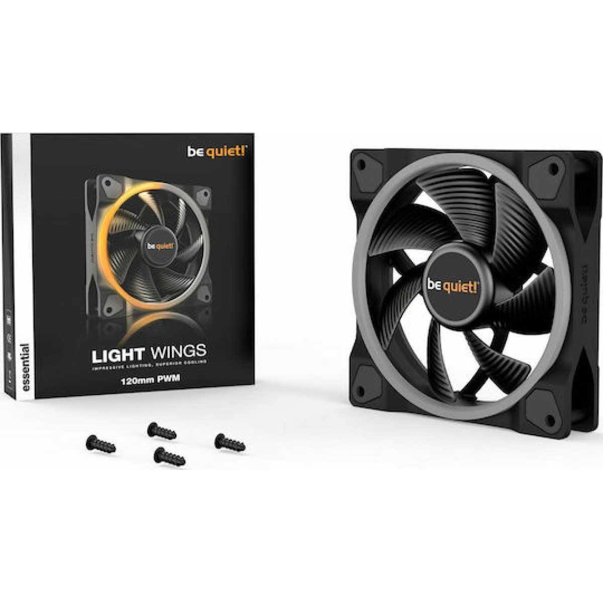 Be Quiet Light Wings Case Fan 120mm με ARGB Φωτισμό και Σύνδεση 4-Pin PWM