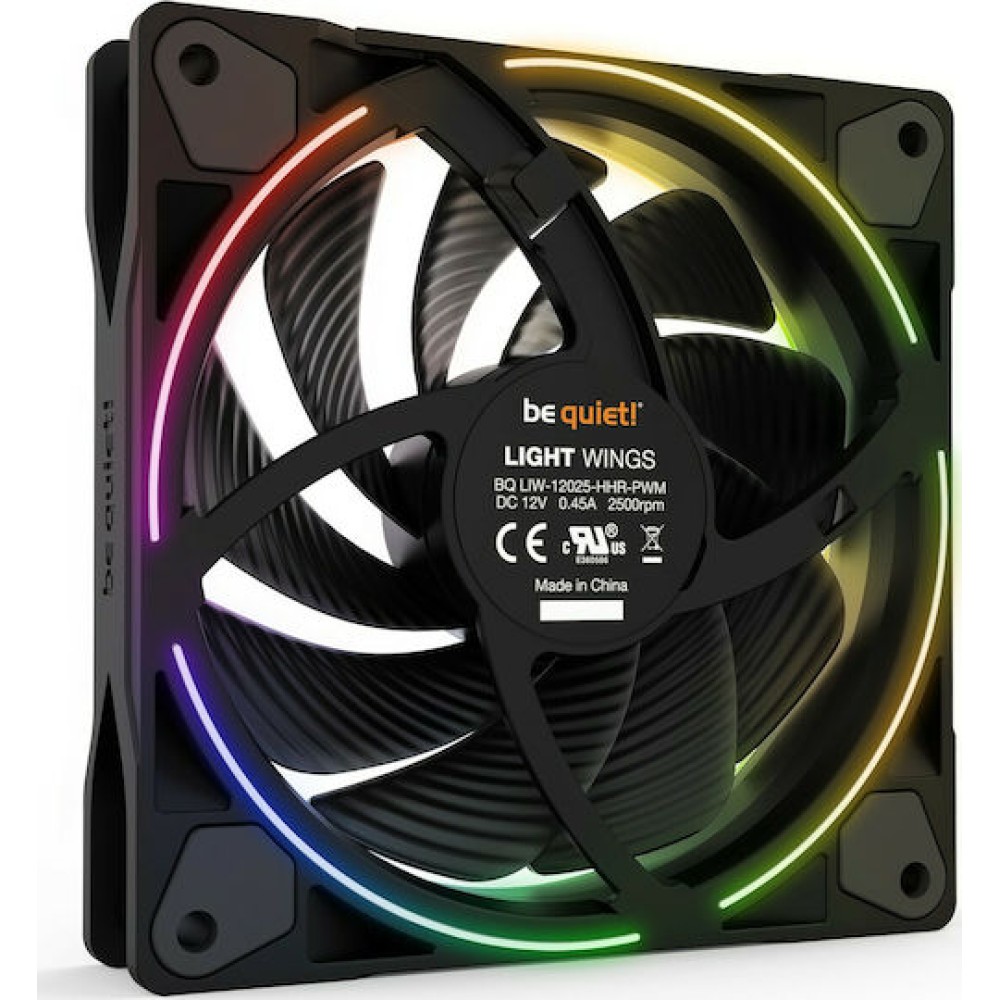 Be Quiet Light Wings High Speed Case Fan 120mm με ARGB Φωτισμό και Σύνδεση 4-Pin PWM