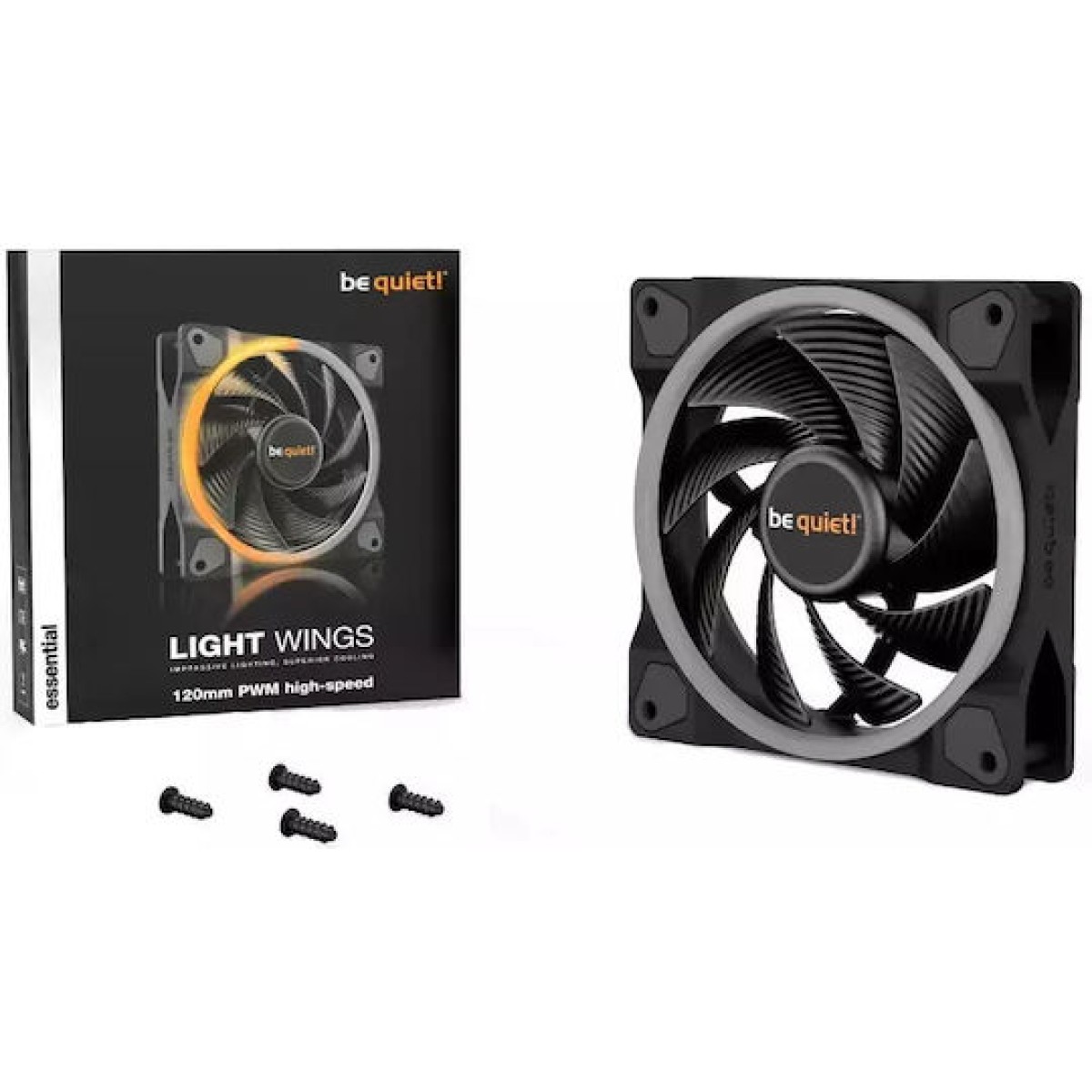 Be Quiet Light Wings High Speed Case Fan 120mm με ARGB Φωτισμό και Σύνδεση 4-Pin PWM