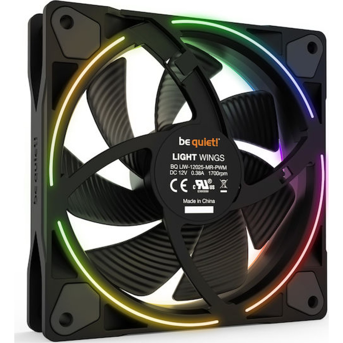 Be Quiet Light Wings Case Fan 120mm με ARGB Φωτισμό και Σύνδεση 4-Pin PWM 3τμχ