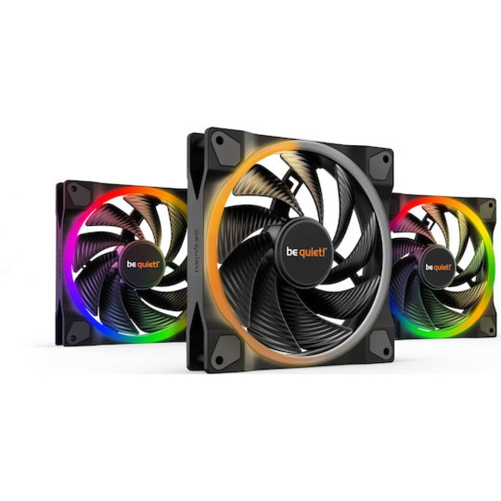 Be Quiet Light Wings High-speed Case Fan 140mm με ARGB Φωτισμό και Σύνδεση 4-Pin PWM 3τμχ
