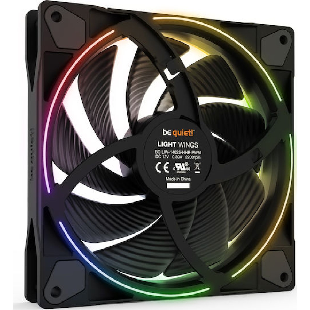 Be Quiet Light Wings High-speed Case Fan 140mm με ARGB Φωτισμό και Σύνδεση 4-Pin PWM 3τμχ