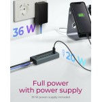 Icy Box USB 3.2 Hub 7 Θυρών με σύνδεση USB-C Μπλε