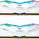 TeamGroup Delta RGB White DDR5 32GB RAM με 2x16GB Modules και Ταχύτητα 6000 για Desktop